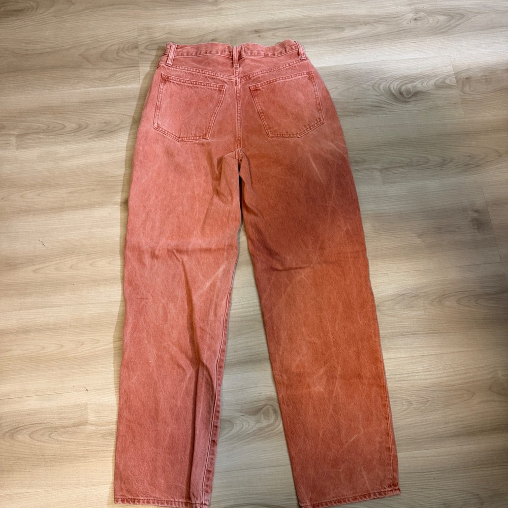 Madewell Baggy Straight Jeans Garment-Dyed Edition 27 Weathered Brick Rigid - Picture 6 of 11